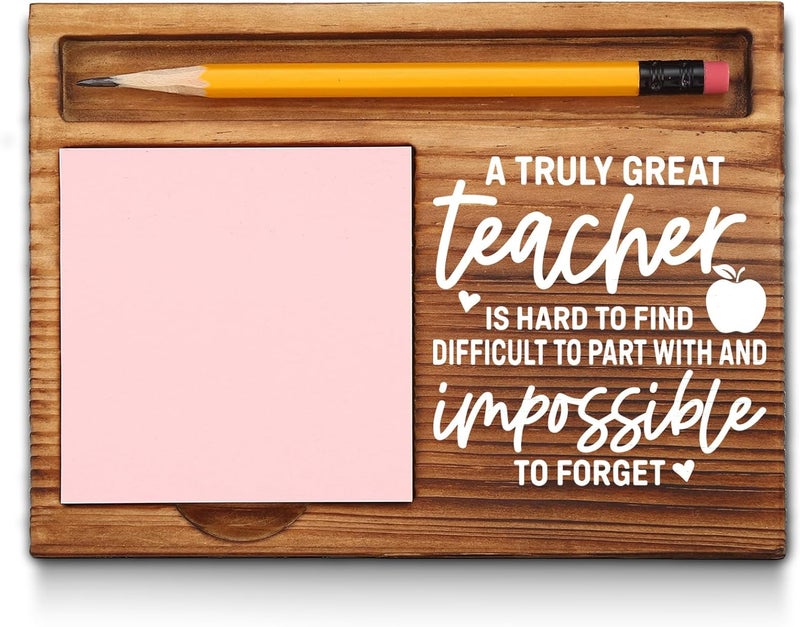 akeke Teacher Sticky Note Holder, Thank You Teacher Appreciation Gifts from Student Self-Stick Note Pad Holders GSH21 - Image 1